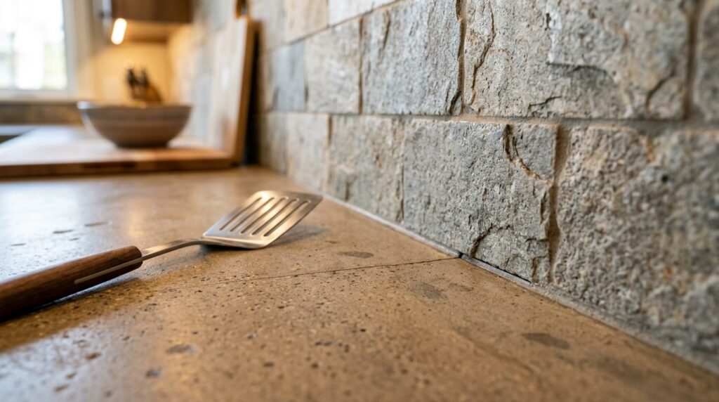 Close-up detail shot of premium kitchen countertop materials